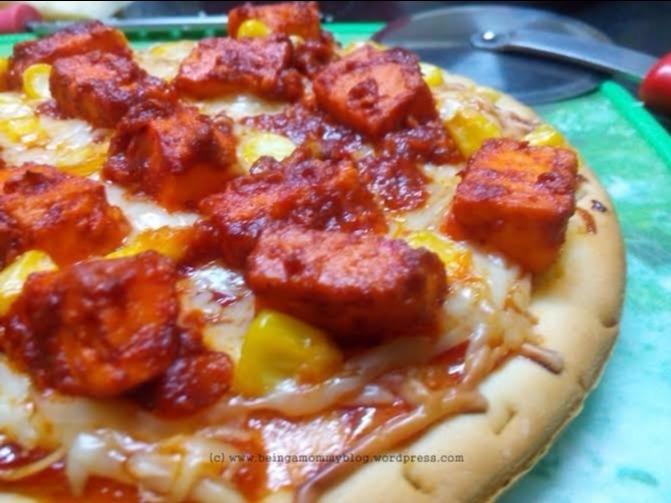 Easy Snack recipe: Schezwan Paneer Pizza
