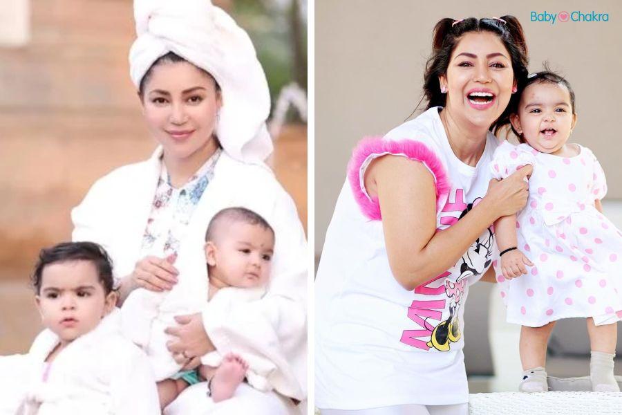 Debina Bonnerjee बेबी लियाना संग किया स्विमिंग सेशन एन्जॉय