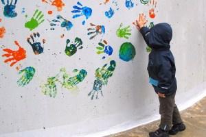 How to Keep Toddlers Busy at Home: DIY Handprint Art