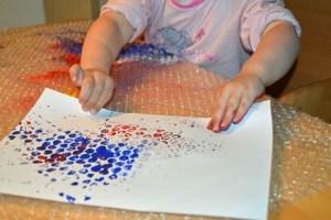 DIY Alert: Bubble Wrap Painting and Printing Activity for Toddlers
